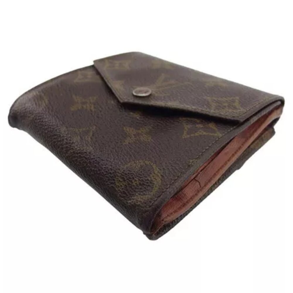 LOUIS VUITTON W Hook Wallet Monogram Beige Monogram Canvas Authentic Used - Picture 3 of 9